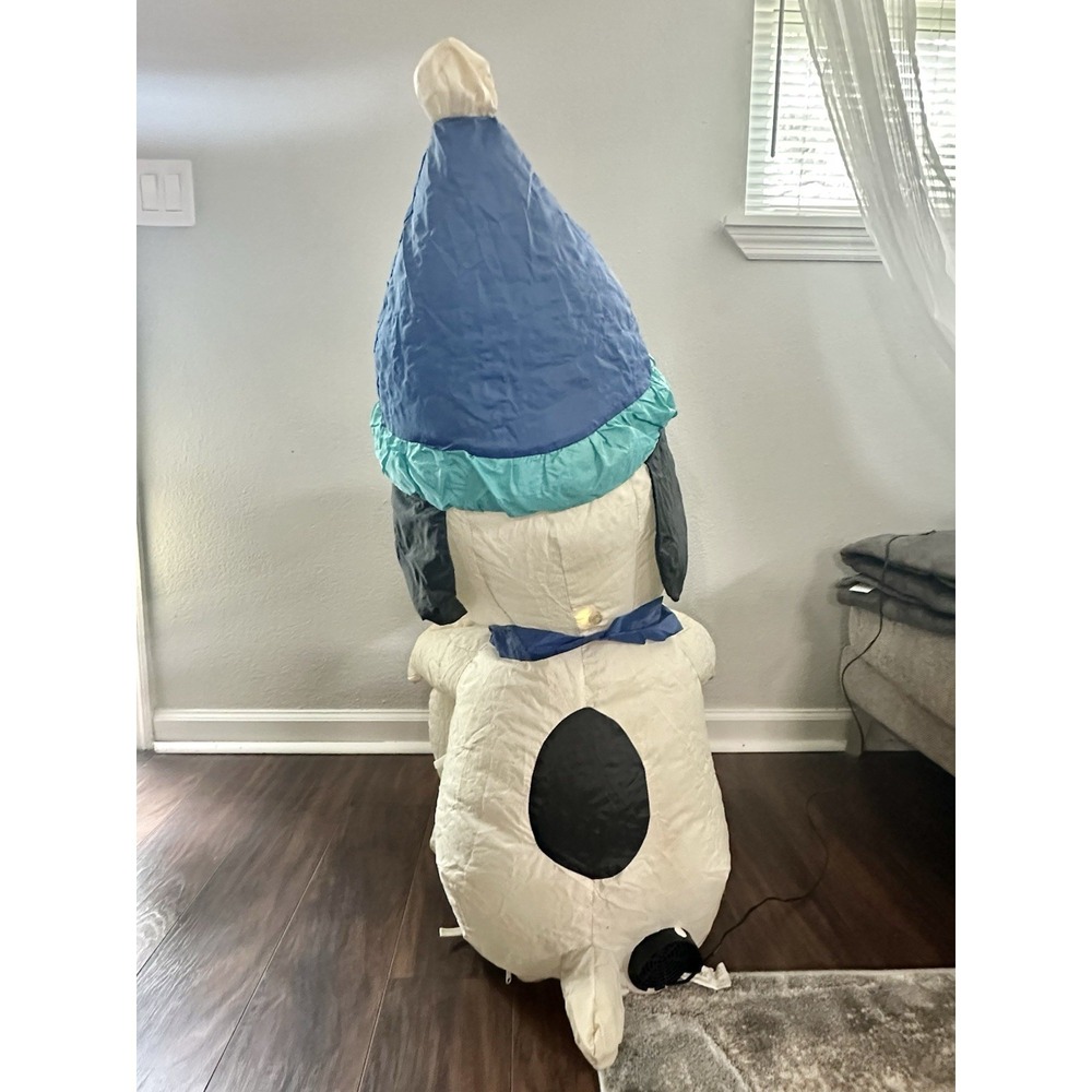 Rare Gemmy 3 Ft Snoopy Peanuts Airblown Inflatable W/ Blue Scarf & Hat Christmas - Picture 11 of 16
